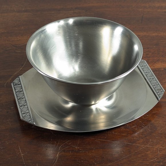 MCM stainless steel soup bowls Japan ´set´ of 3, sauce bowls with attached dish - Picture 7 of 12